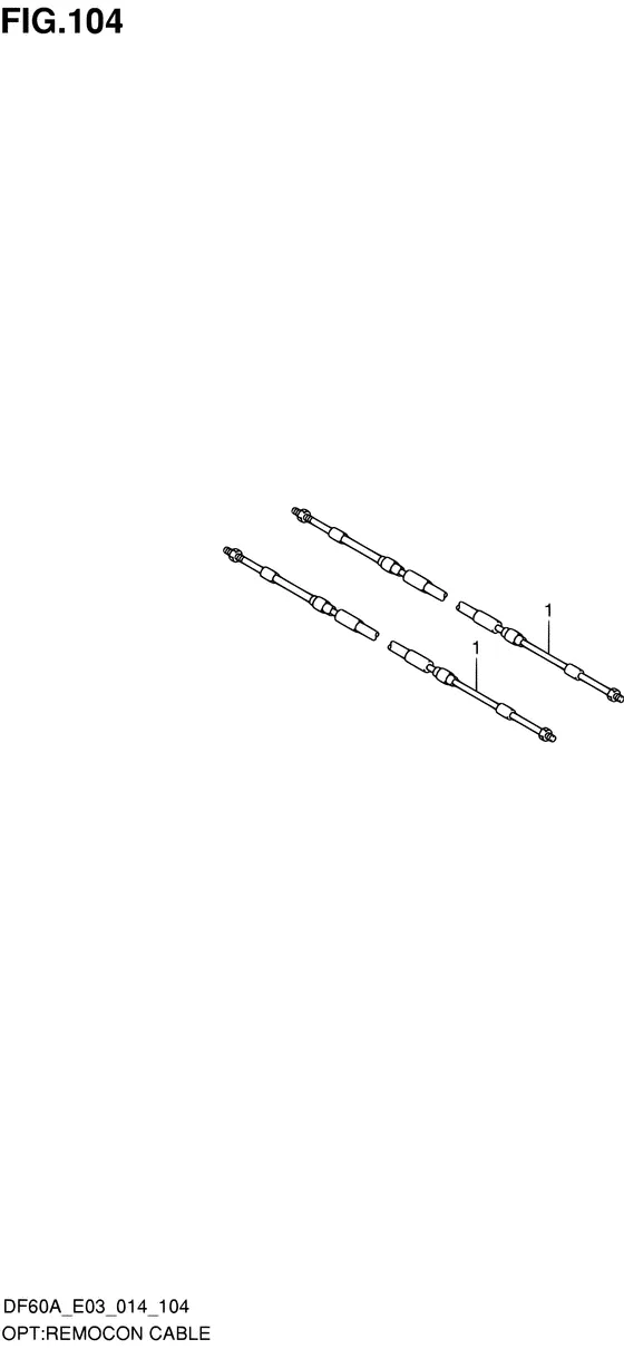 Опция: трос пульта ду для Suzuki DF50A QHS/L; T(H)S/L