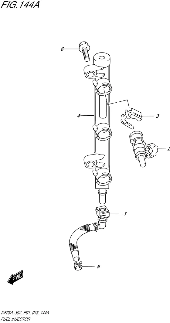 Топливная форсунка для Suzuki DF25A S/L; RS/L; TS/L; THS/L