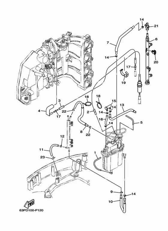 Топливный насос впрыска для Yamaha F150 ETX