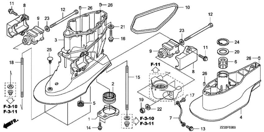 Корпус удлинителя для Honda 60