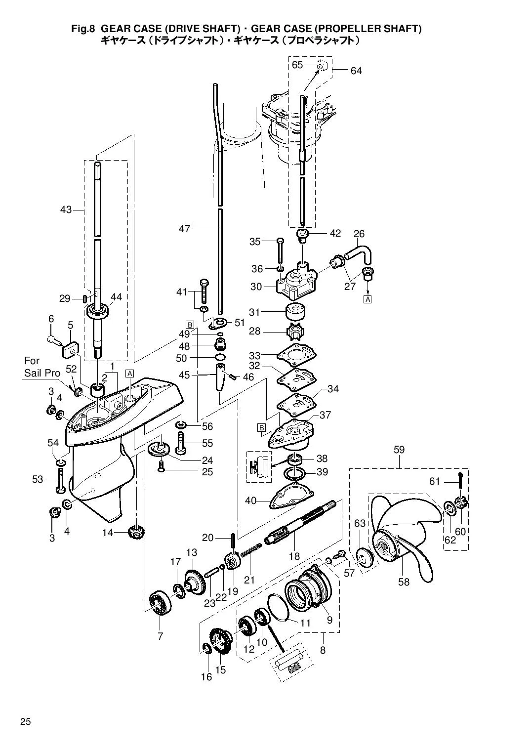 Gear Case, Drive Shaft & Propeller Shaft