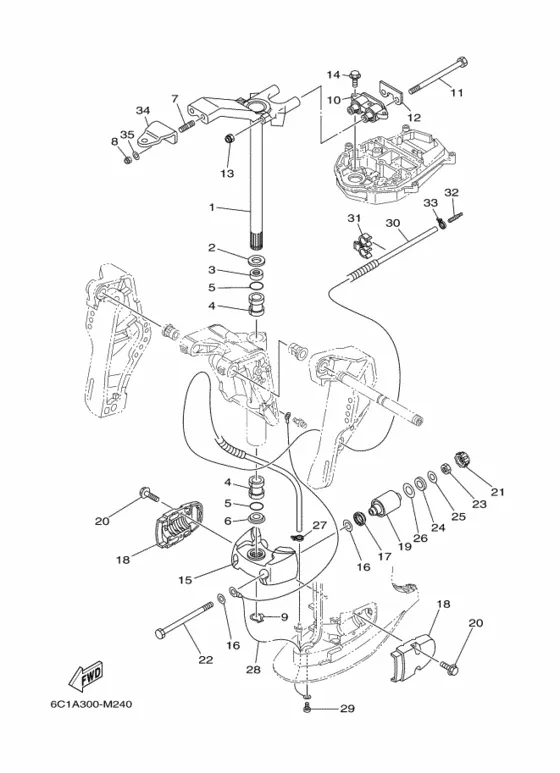 Кронштейн 3 для Yamaha F40 ETS/L