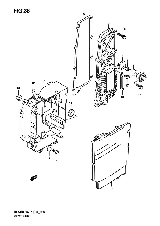 Выпрямитель для Suzuki DF140 (Z)TL/X; W(Z)TL/X