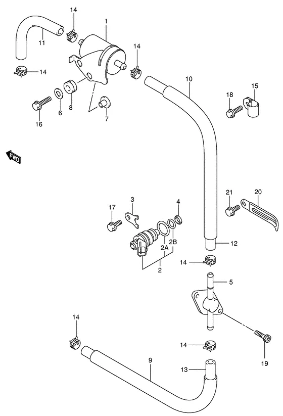 Топливная форсунка для Suzuki DF50 (W)QHS/L; (W)TS/L