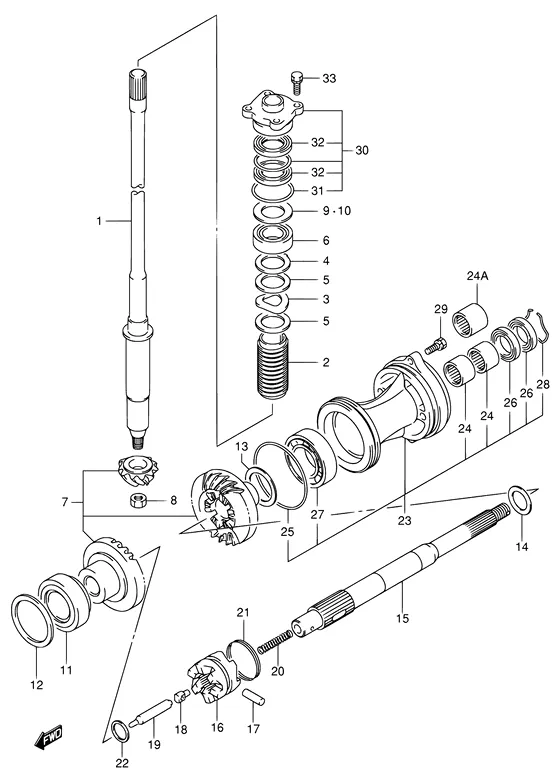 Трансмиссия ((MODEL:01~09)) для Suzuki DF70 TL/X; WT(H)L/X