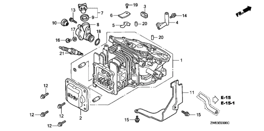 Блок цилиндров для Honda 2