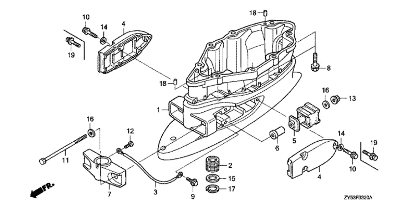 Корпус удлинителя для Honda 135