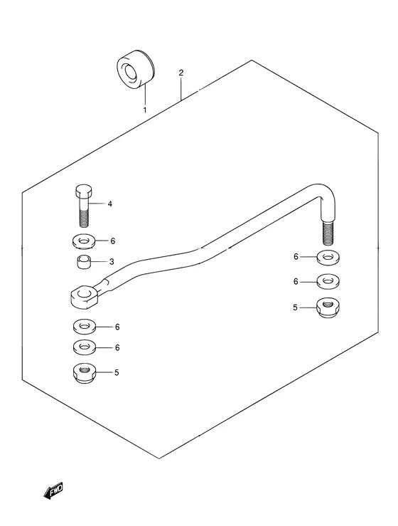 Продольная рулевая тяга для Suzuki DF30 S/L; RS/L; QS/L; TS/L
