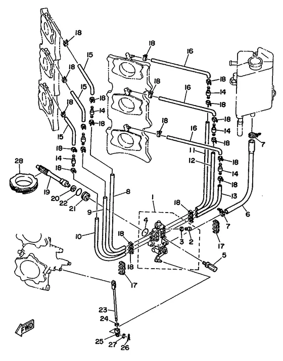 Масляный насос для Yamaha 250 ETOXL/XXL