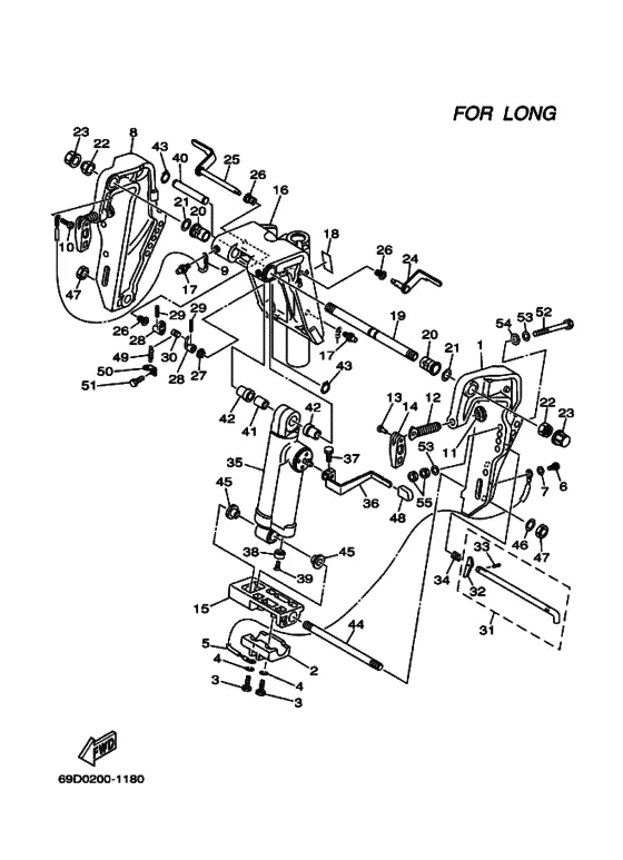 Кронштейн 3 для Yamaha 60 M(H/W/D)L