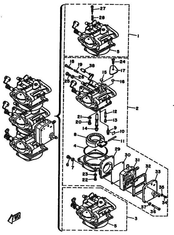 Карбюратор для Yamaha 30 MHS/L