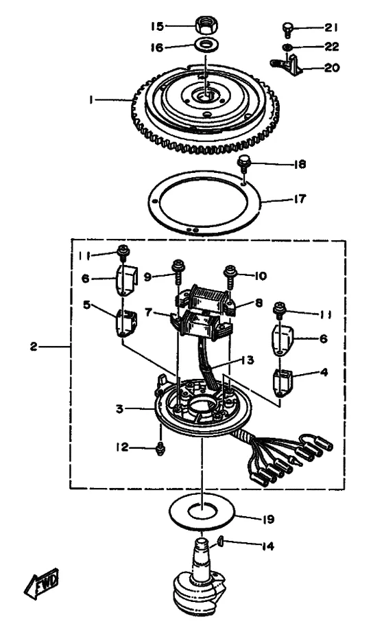 Генератор для Yamaha 55 M(E/T/D/H)S/L