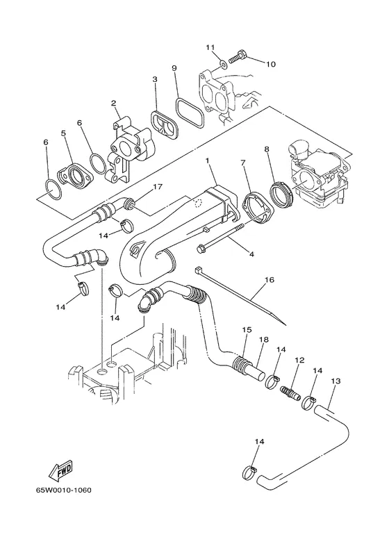 Впускная система для Yamaha F20 E(T/H)S/L
