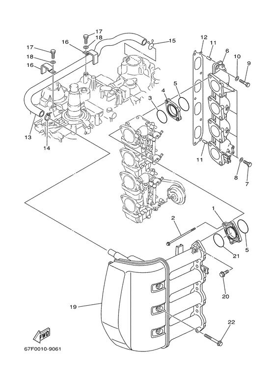 Впускная система для Yamaha F100 ETL/X
