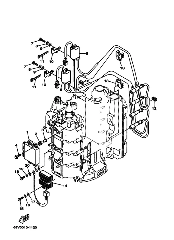 Электрооборудование 1 для Yamaha F115 ETL/X