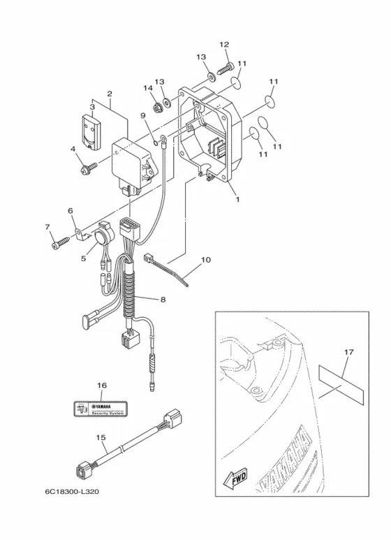 Опционные детали 1 для Yamaha F40 ETS/L