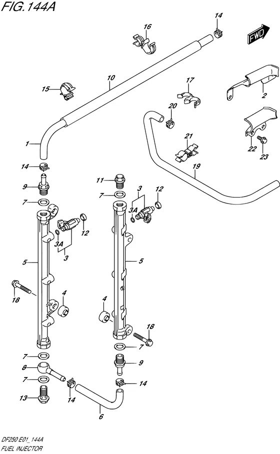 Топливная форсунка для Suzuki DF250 (Z/T)X/XX