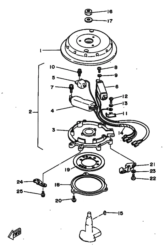 Генератор для Yamaha 8 MHS/L
