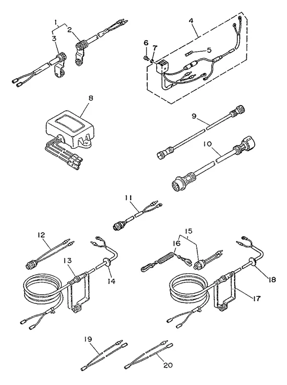 Опционные детали 1 для Yamaha 20 MHS/L