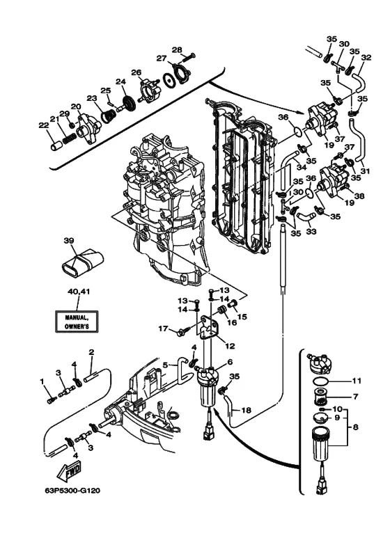 Топливный кран для Yamaha F150 ETL/X