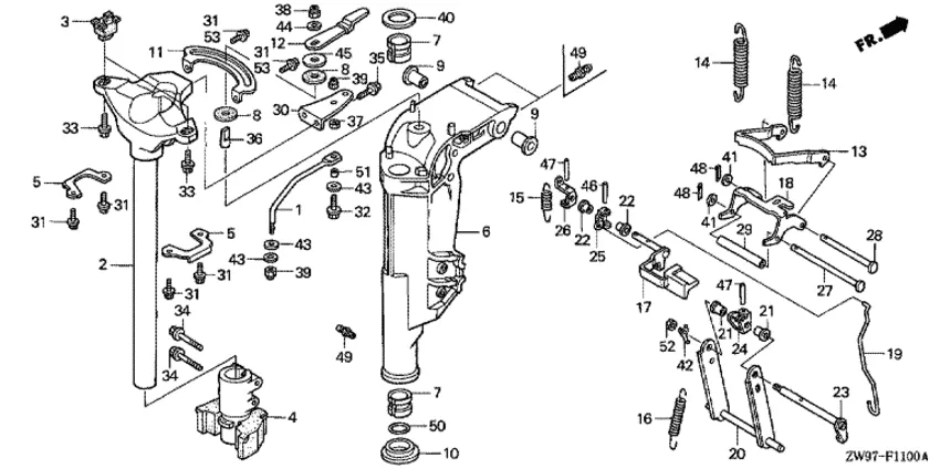 Поворотный корпус для Honda 10