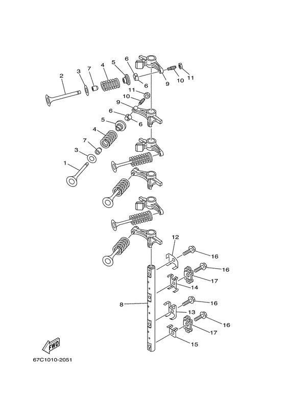 Клапан для Yamaha F40 M(E/H/D/T)S/L