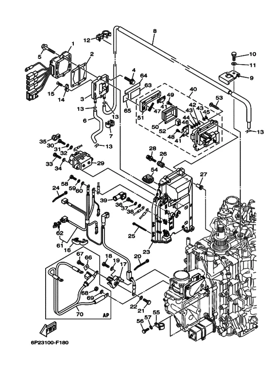 Электрооборудование 2 для Yamaha F225 ETU/X
