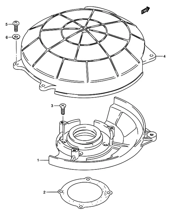 Корпус сальника ((WT,WQ,WHQ ~MODEL:94); NOTE : COLOR : 0ED (GRAY)) для Suzuki DT75 L/UL