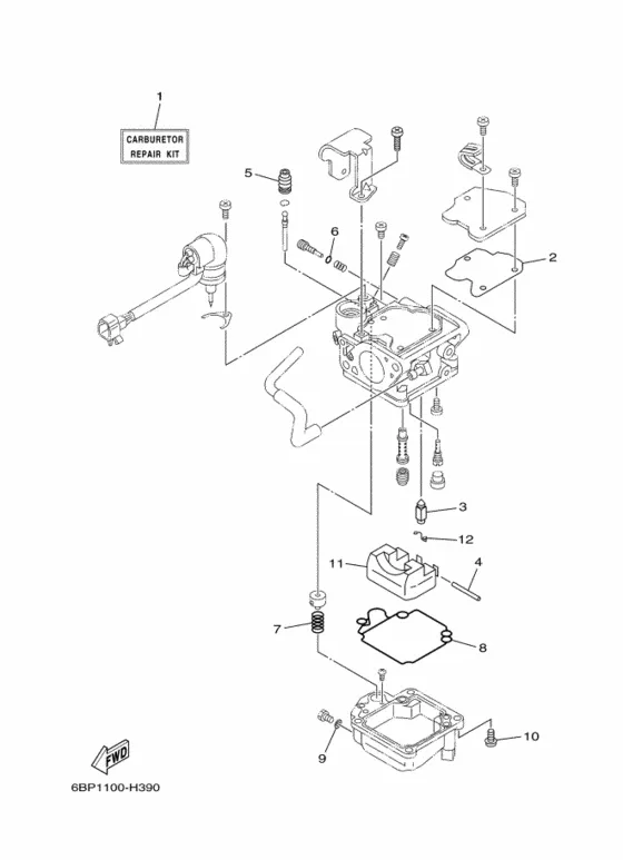Ремонтный комплект 2 для Yamaha F25 M(E/W)HTS/L/X