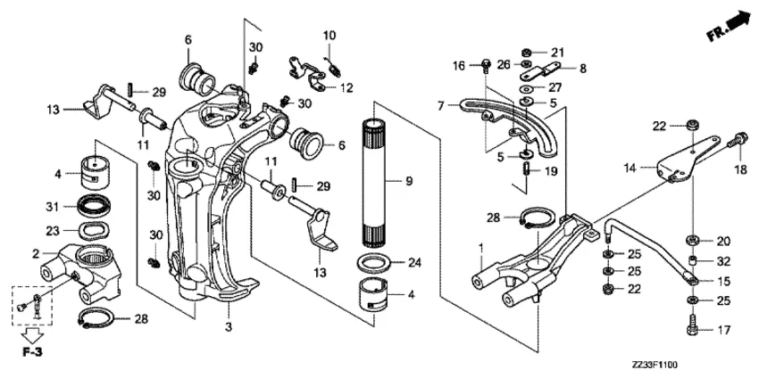 Поворотный корпус для Honda 60