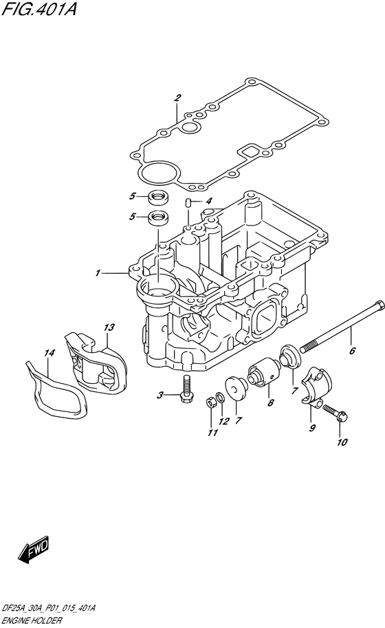 Кронштейн двигателя для Suzuki DF30A S/L; TS/L; THS/L; QHL