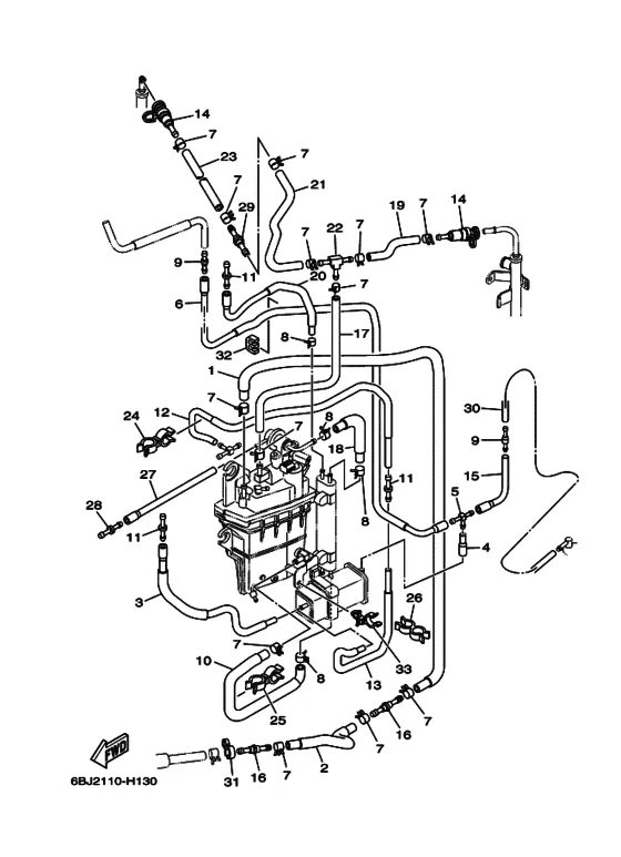 Топливный насос впрыска для Yamaha F350 ETU/X