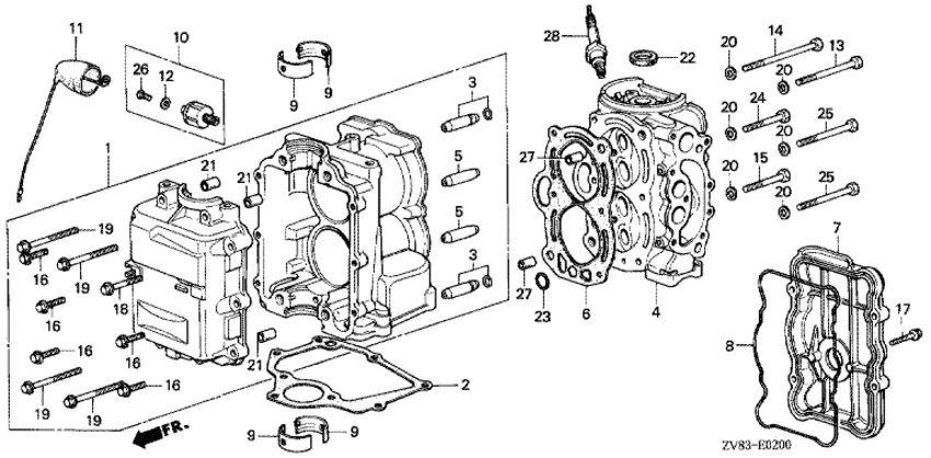Головка цилиндров для Honda 8