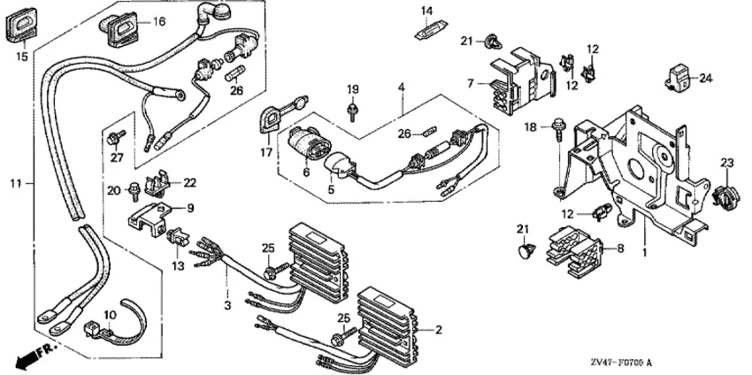 Регулятор и кабель стартера для Honda 9,9