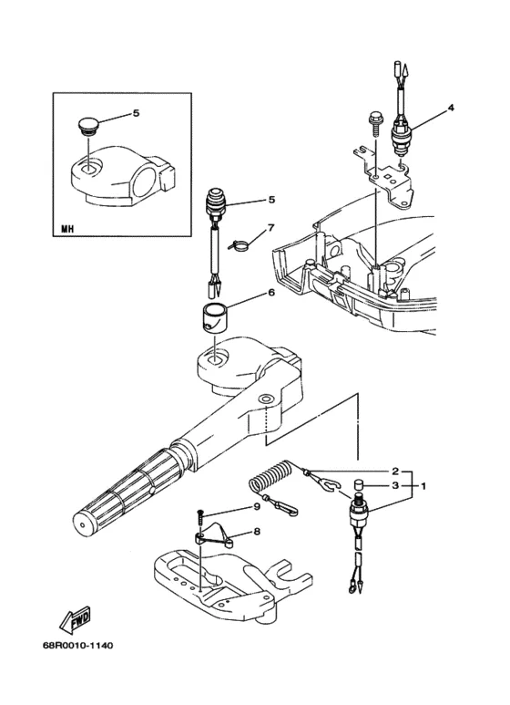 Электрооборудование 3 для Yamaha F8 M(W)H/SL