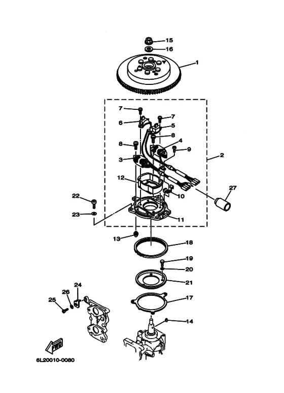 Генератор для Yamaha 25 MHOS/L
