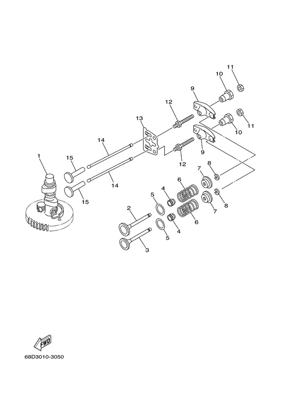 Клапан для Yamaha F4 MHS/L