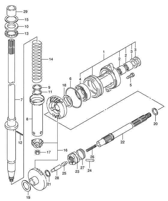 Трансмиссия для Suzuki DF50 (W)QHS/L; (W)TS/L