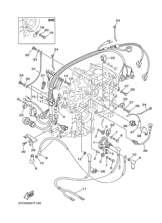 Электрооборудование 2 для Yamaha F40 M(E/H/D/T)S/L