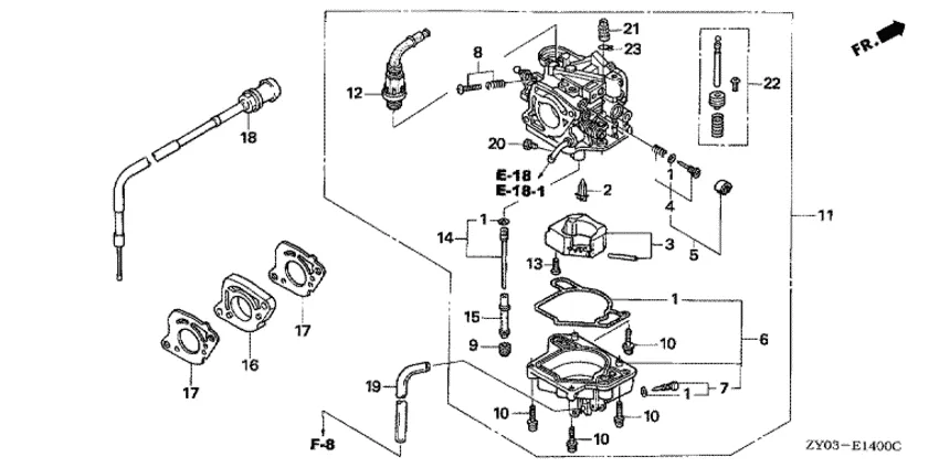 Карбюратор в сборе для Honda 15