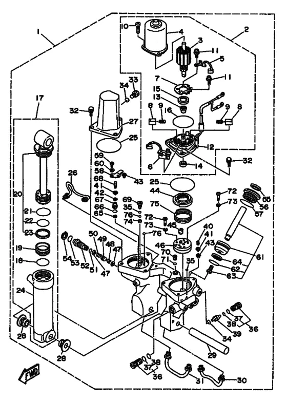Опционные детали 3 для Yamaha 55 M(E/T/D/H)S/L