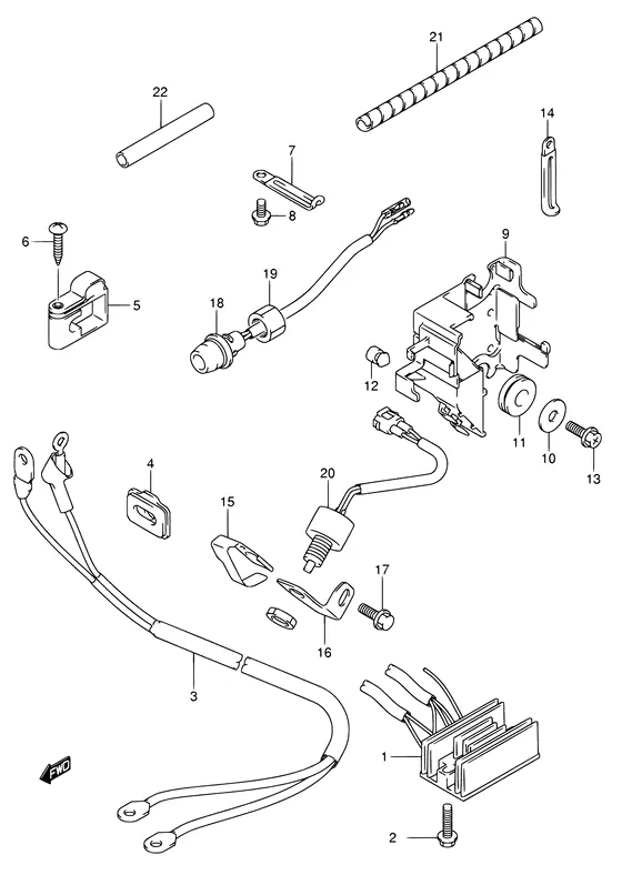 Выпрямитель ((MODEL:05~)) для Suzuki DF9.9 S/L; RS/L