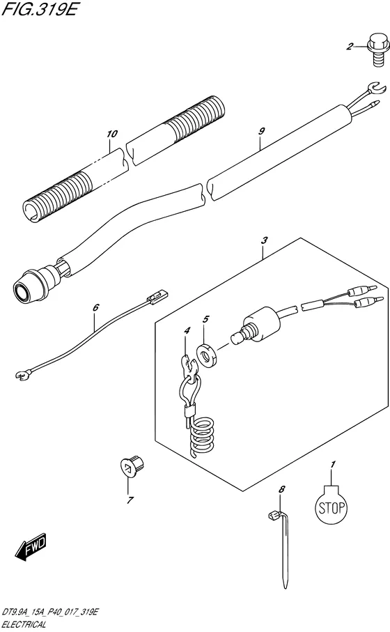 Электрооборудование ((DT9.9AK P36)) для Suzuki DT15A S/L; KS/L