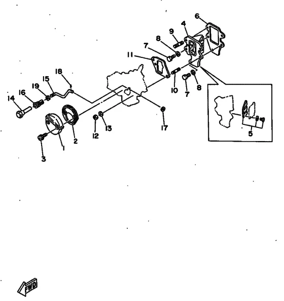 Впускная система для Yamaha 8 MHS/L
