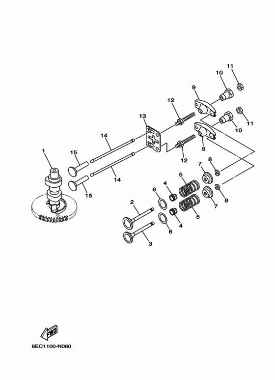 Клапан для Yamaha F6 MHS/L