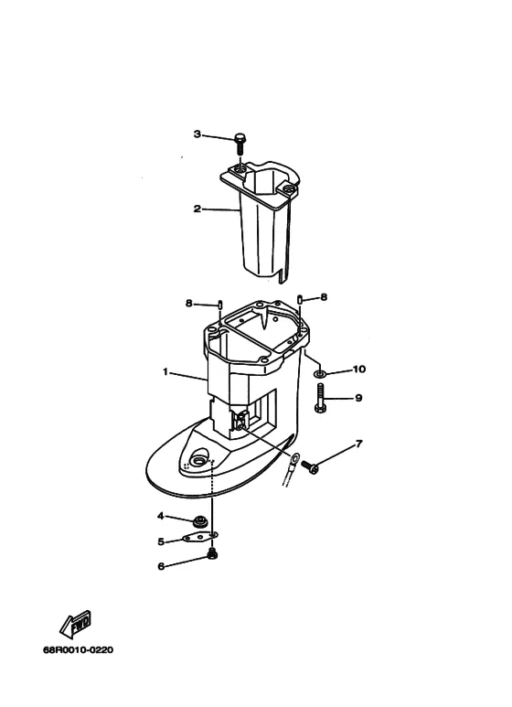 Дейдвуд для Yamaha F6 MHS/L