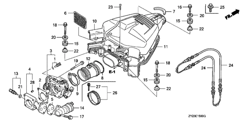 Дроссельная заслонка для Honda 225