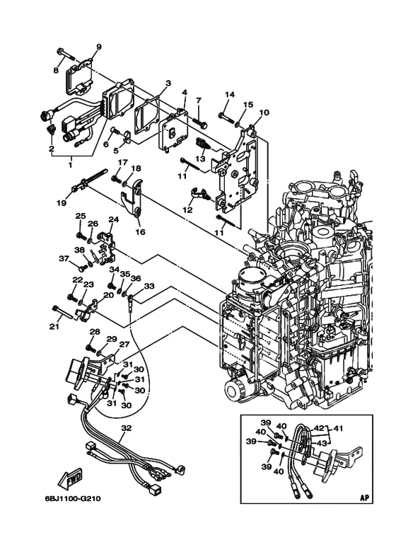 Электрооборудование 4 для Yamaha F350 ETU/X