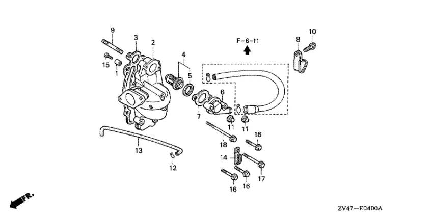Впускной коллектор и термостат для Honda 9,9