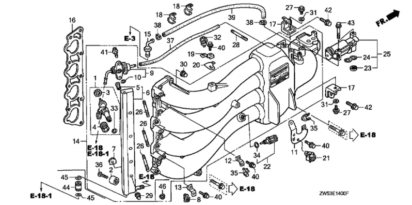 Всасывающий коллектор для Honda 115